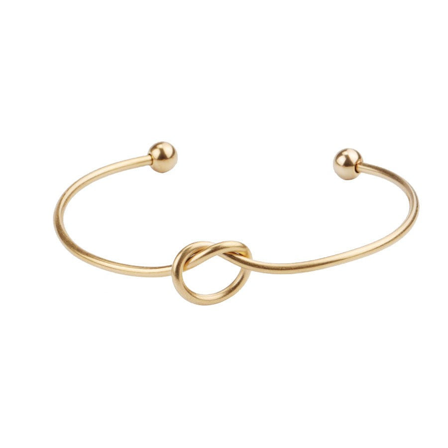 2mm thick stainless steel heart knot bracelet with peach heart shaped opening bracelet bracelet