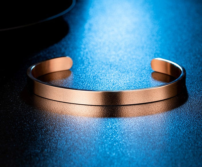 8MM Simple Glossy Open Bangle Titanium Steel C-shaped Bangle Bracelet Men's and Women's Bracelets