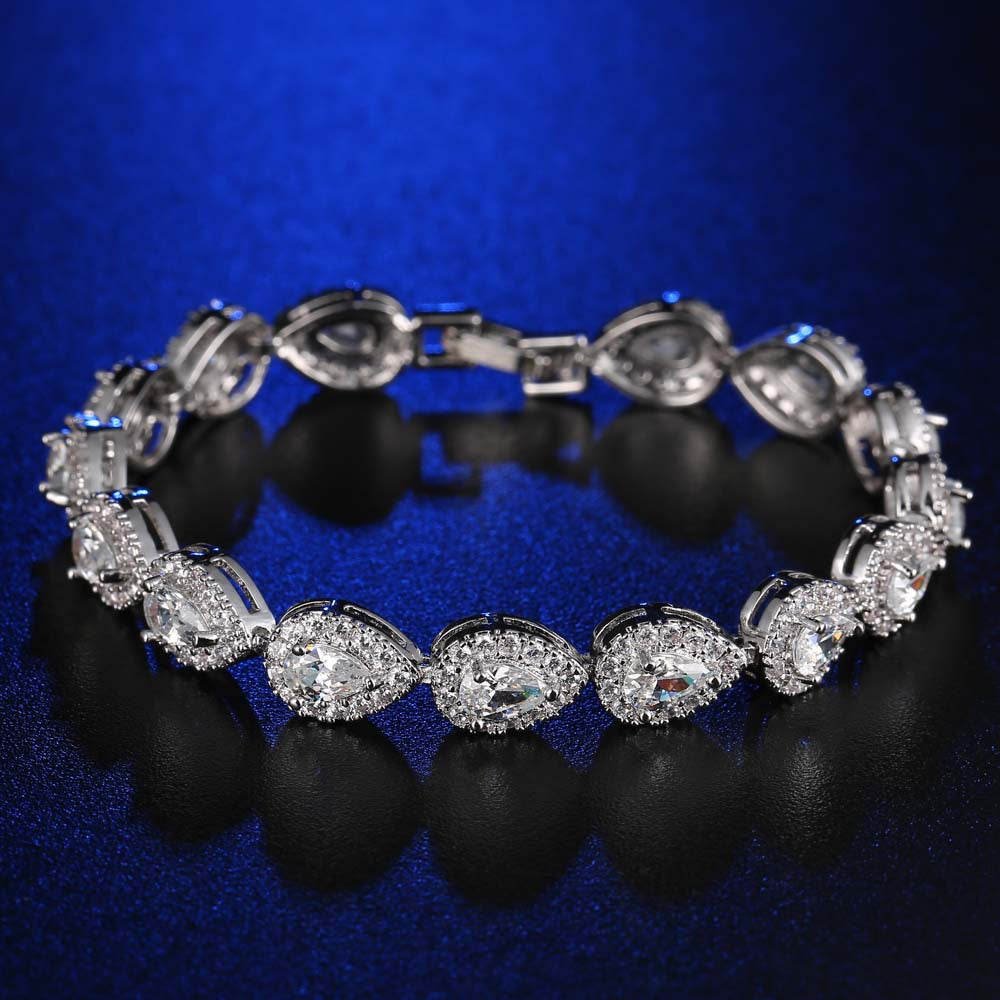 AAA Zircon Bracelet with Micro-Set Copper Jewelry Main Stone Bracelet