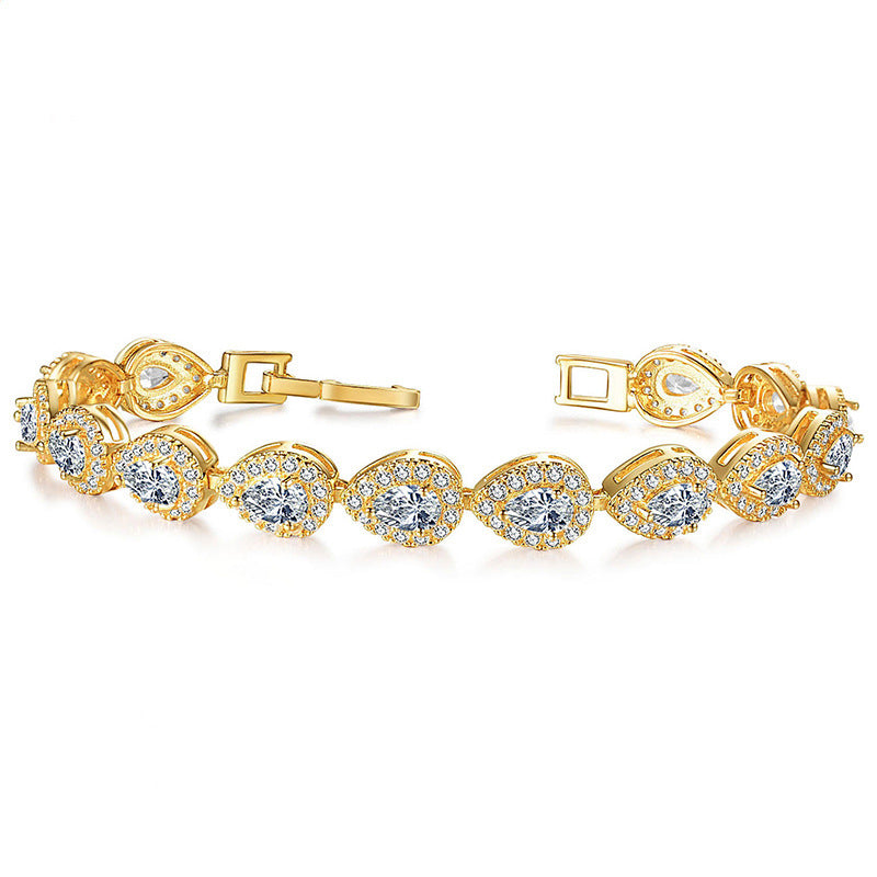 AAA Zircon Bracelet with Micro-Set Copper Jewelry Main Stone Bracelet