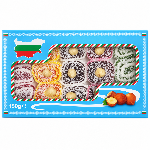 Bulharský rachat lokum s lískovými ořechy 150g