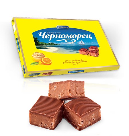 Nugátové bonbony s pomerančovou kůrou „Chernomorets“