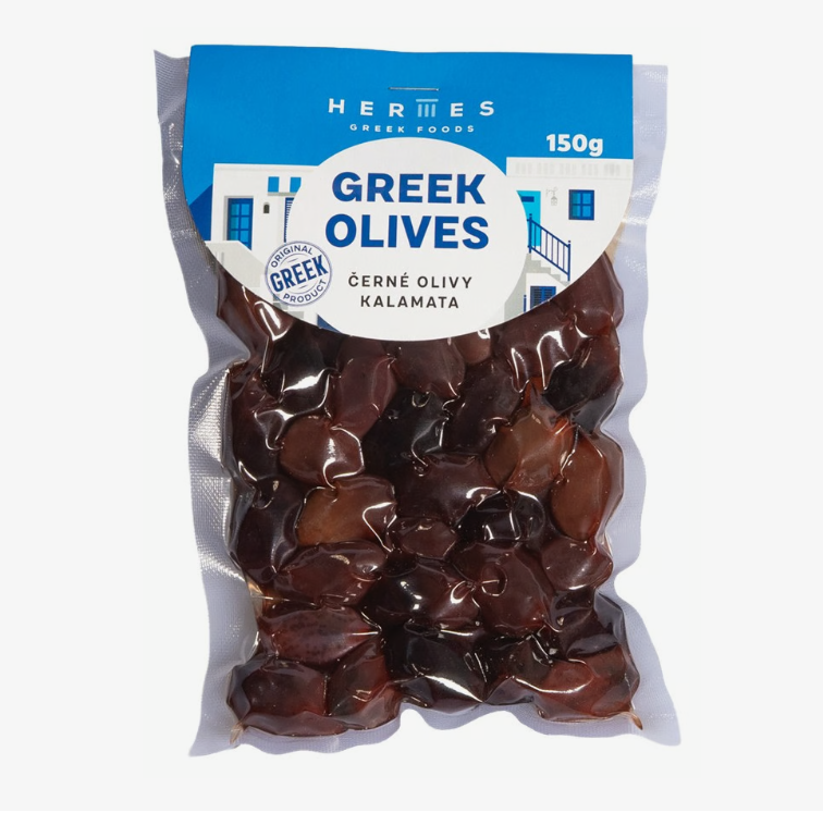 Griechische schwarze Kalamata-Oliven Hermes 150g