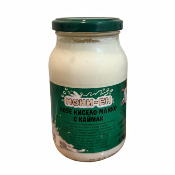 Bulharský farmářský kozí jogurt s kajmakem „Moni‑En“ (originál) 400 g